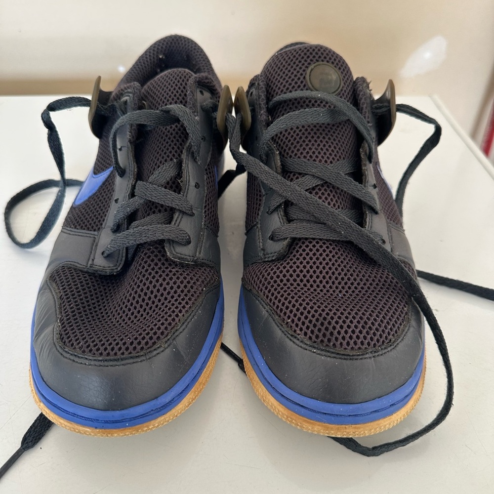 Nike Black and Blue Sneakers with Cushioned Midsole